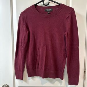 Banana Republic Forever Sweater Women’s XS Lightweight Crewneck Maroon Burgundy